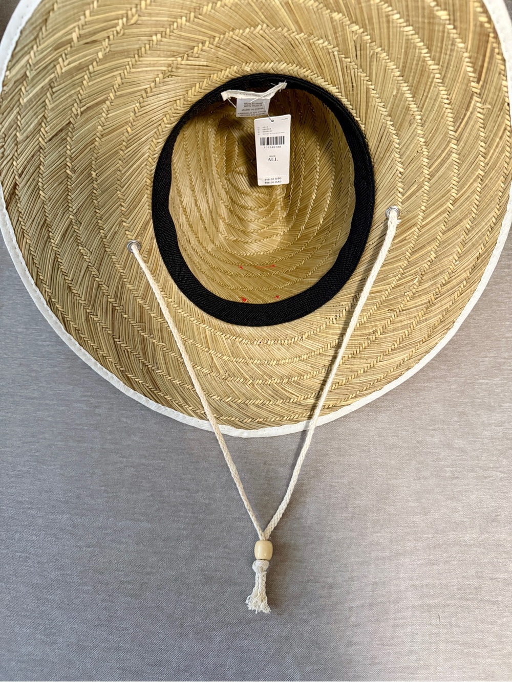 Anthropologie Lucky Zone Patch Lifeguard Straw Sun Hat NWT ☀️🌊 - Picture 7 of 8
